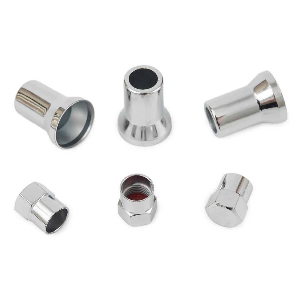 12 Sets TR413 Chrome Car Truck Tire Wheel Tyre Valve Hex Cap W/ Sleeve Covers
