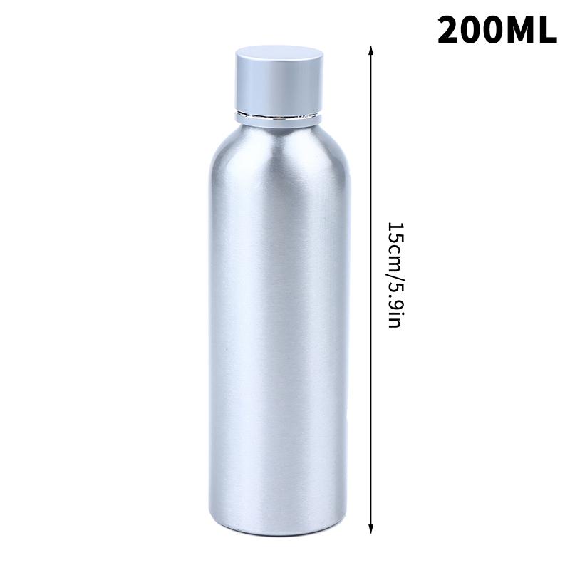 30/50/60/100/120/150/200/250Ml Aluminum Bottle With Lid Cosmetic Refillable Bottles Silver Lid Aluminum Container Travel Bottle
