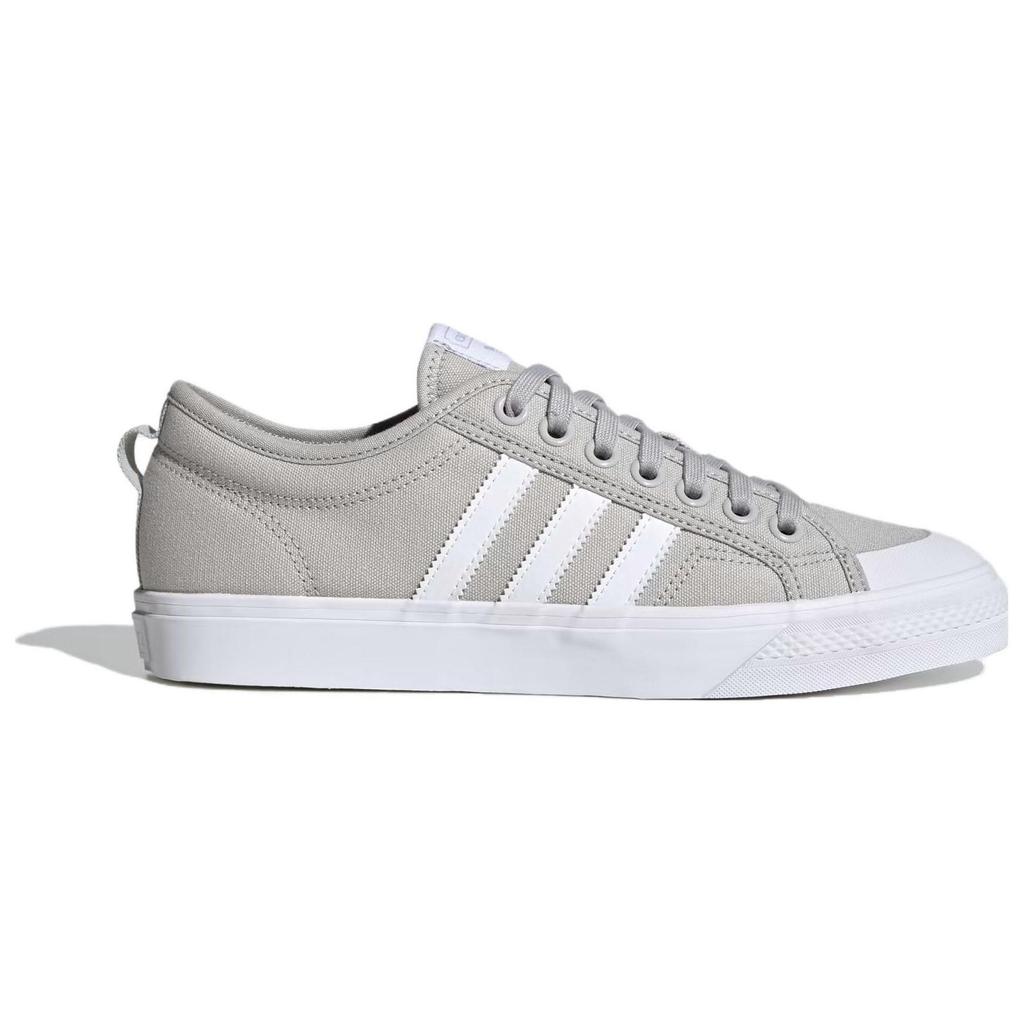 Adidas Originals Nizza Comfortable Versatile Classic Shock Absorbing Durable Low-Top Skate Shoes Unisex Skate Shoes Gray HQ8526