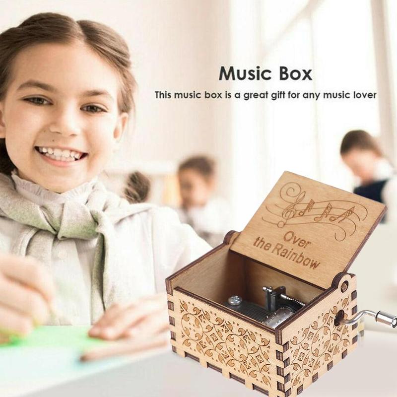 Buy Mini Music Box Carved Wood Musical Gifts Christmas Music Box 18