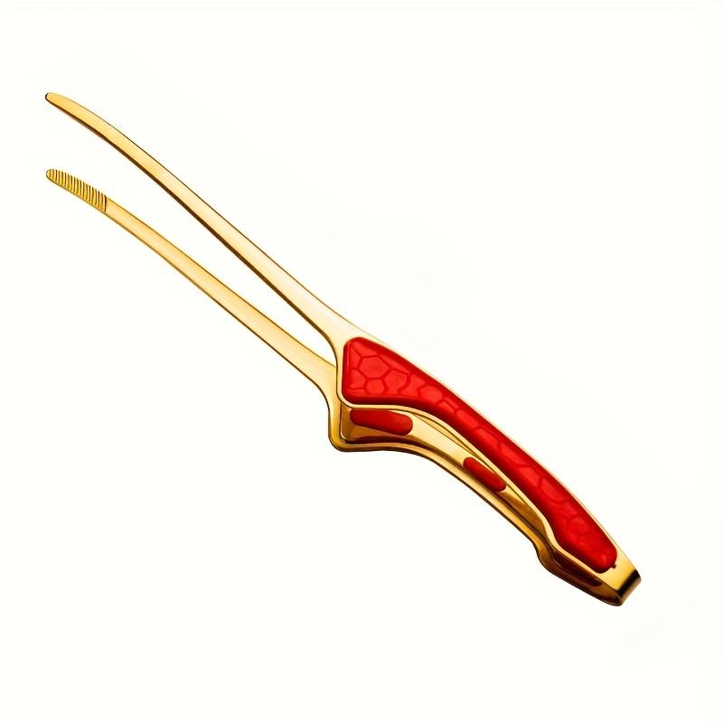 Stainless Steel Kitchen and Barbecue Tongs with Anti Slip Handle, Barbecue Accessories, Self- Restaurant Tools
