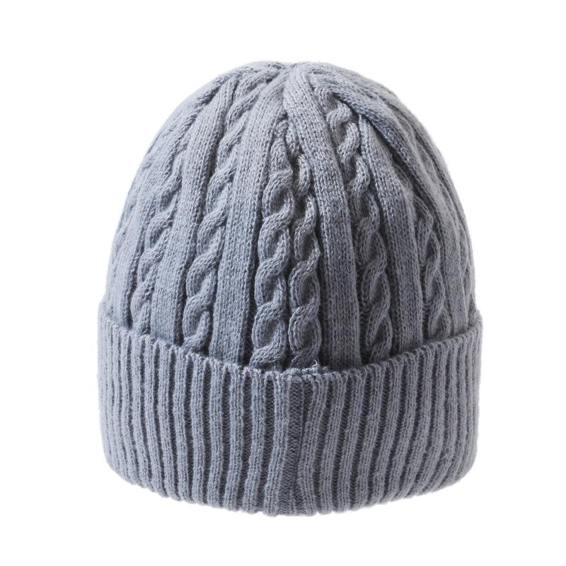 Winter Wool Hat Autumn Winter Warm Knitted Hat Male Velvet Thick Cotton Hat Ear Protection Cap Sleeve Cap Skullies Beanies Ski Slouchy Cap