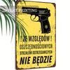 Vintage Polish Humor Iron Sign No Warning Shot Due To Ammo Price No Rust for Garage Basement Home Wall X Inch