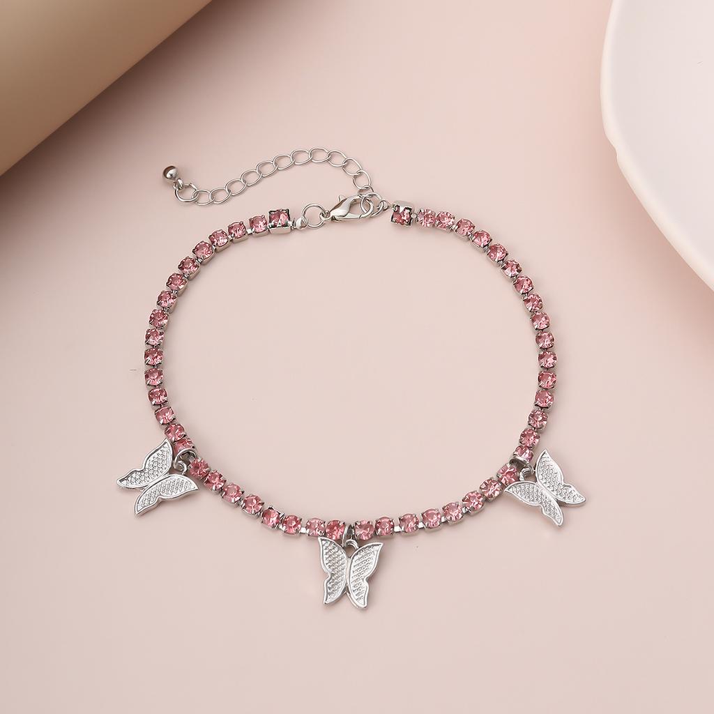 Jewelry, Temperament Super Fairy Retro Collarbone Chain Necklace, Simple Single-Layer Diamond-Encrusted Butterfly Necklace For Women