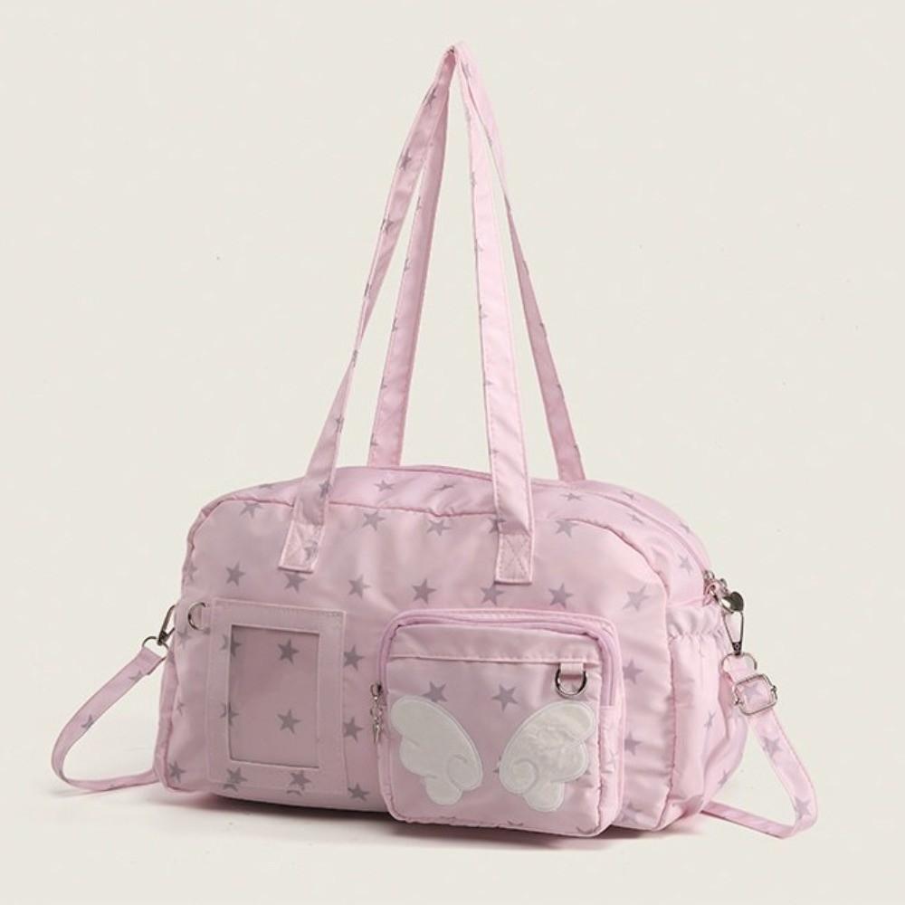 Large Capacity Lolita Handbag DIY Badge Display Transparent Shoulder Bag Leisure Activities