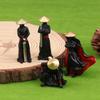 4Pcs/Set Resin Mini Figures Model Ancient Japanese Chinese Ninja Samurai Warrior Modeling Cool Miniature Car Decoration Gifts