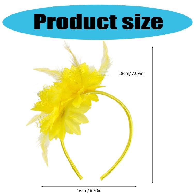 Sparkling Feathered Hairhoop Hair Ornament For Carnivals Celebration Soft Elastic Band Bright Color Hairband for Event