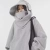 "Unisex High-Collar Hooded Sweatshirt - American Trendy Niche Design, Loose Fit for Men and Women"