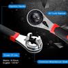 Portable Ratchet Wrench Ergonomic Labor Saving Adjustable Wrench Repair Tool Metal Heavy Duty Socket Wrench