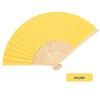 Solid Color Bamboo Folding Fan for DIY Crafts - Children's Kindergarten Material, Customizable with Logo or Text