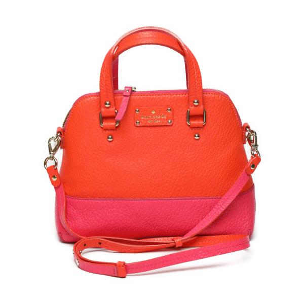 Kate Spade Diagonal crossing 2WAY Handbag Pink x orange Women Used