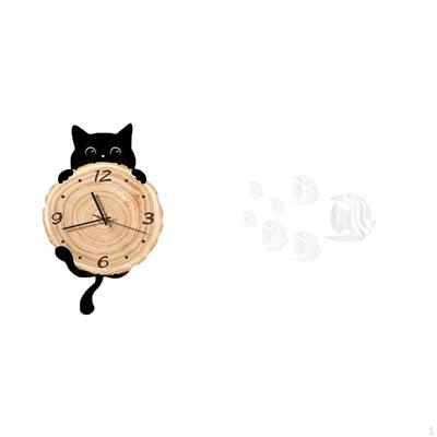 Easy To Read Lightweight Hanging Clock Ornament And Acrylic Mirror Fish Wall Decals for Office
