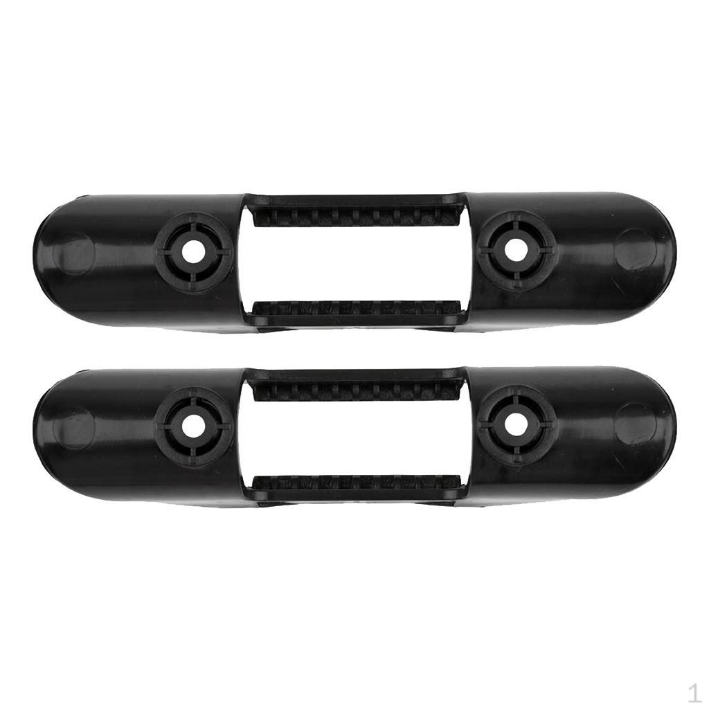 2 Pieces Black Plastic Marine paddle Clip Holder Oars Keeper Canoe Boat Deck Mount Fishing