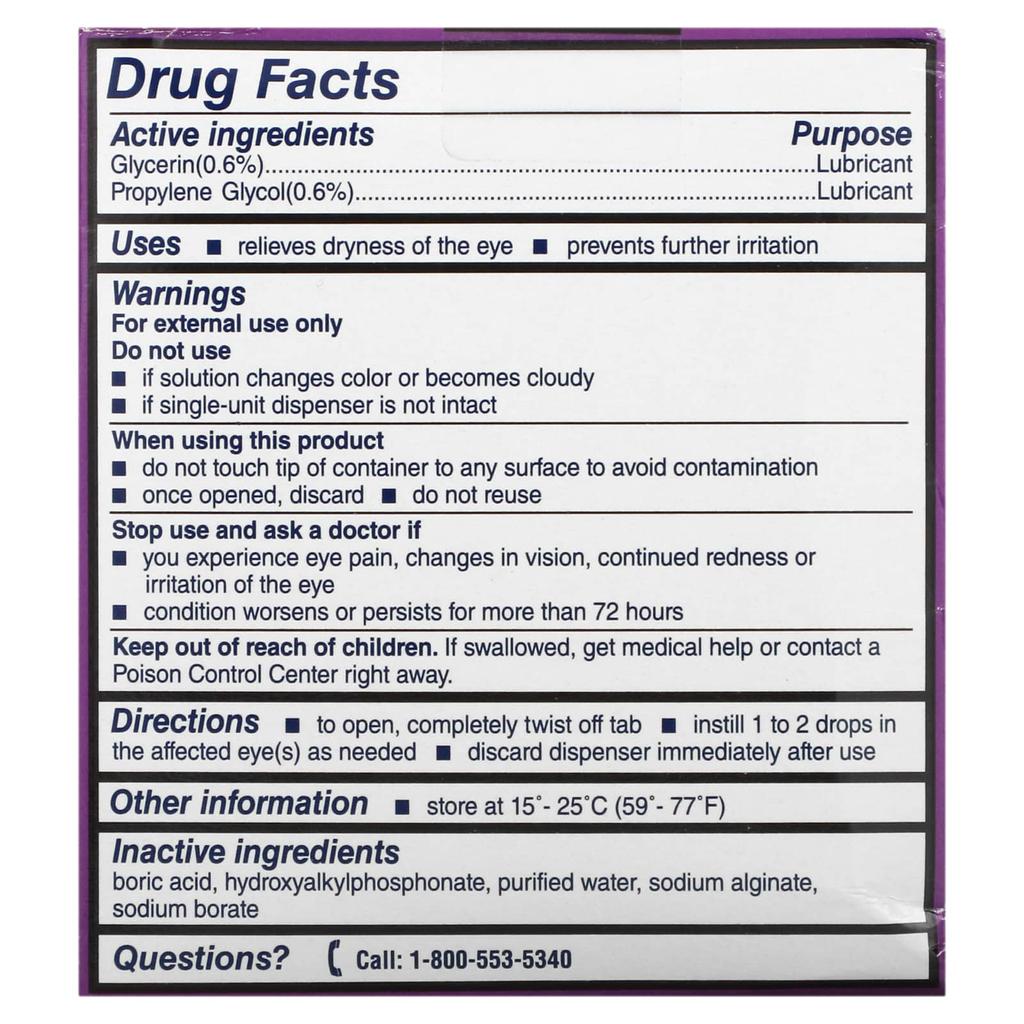 Bausch + Lomb, Soothe, ointment eye drops, preservative-free, 30 disposable units, 0.02 fl oz (0.6 ml) each.