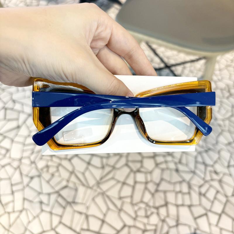 Modne okulary do prezbiopii z dużymi oprawkami typu kocie oko i soczewkami o ultra wysokiej rozdzielczości, blokujące niebieskie światło i chroniące oczy