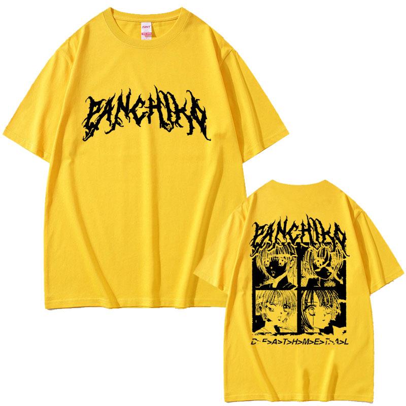 Summer Hot Sale Grunge Anime Tshirt Front Thorn Graphic Back Unisexga Collage Print Oversize Unisex Street Short Sleeve Tops