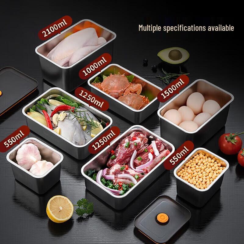 MAXCOOK 304 Stainless Steel Food Storage Container