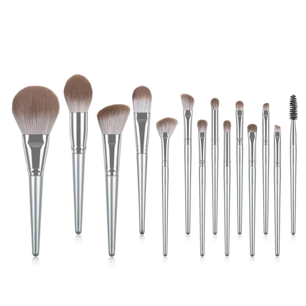 Li Tongxue Co-Branded 14-Piece Makeup Brush Set: Ultra-Soft Bristles for Powder, Eyeshadow, Foundation, Blush, and Highlight.