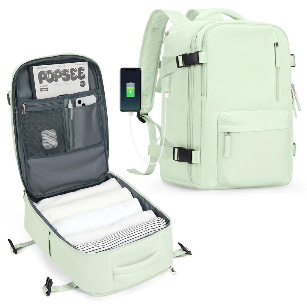 Reiserucksack für Damen, Fluglinien-Handgepäck genehmigt, Diebstahlsicher, Business-Laptop, Großer Tagesrucksack, Weekender-Tasche