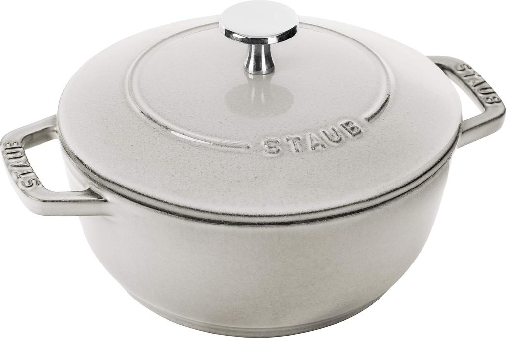 Staub Wa-NABE S 16cm Campagne Cast Iron Enamel Casserole Dish for Waterless Cooking, Made in France, 40501-476