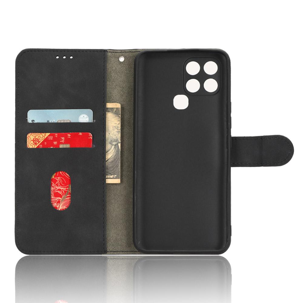 For Infinix Smart 6 Skin-Touch Feeling PU Leather Phone Case Stand Flip Wallet Cover