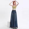 Women's High-Waisted Wide-Leg Jeans, Casual Loose Fit, Floor-Length, Spring/Autumn 2025, Perfect for Pear-Shaped Bodies.