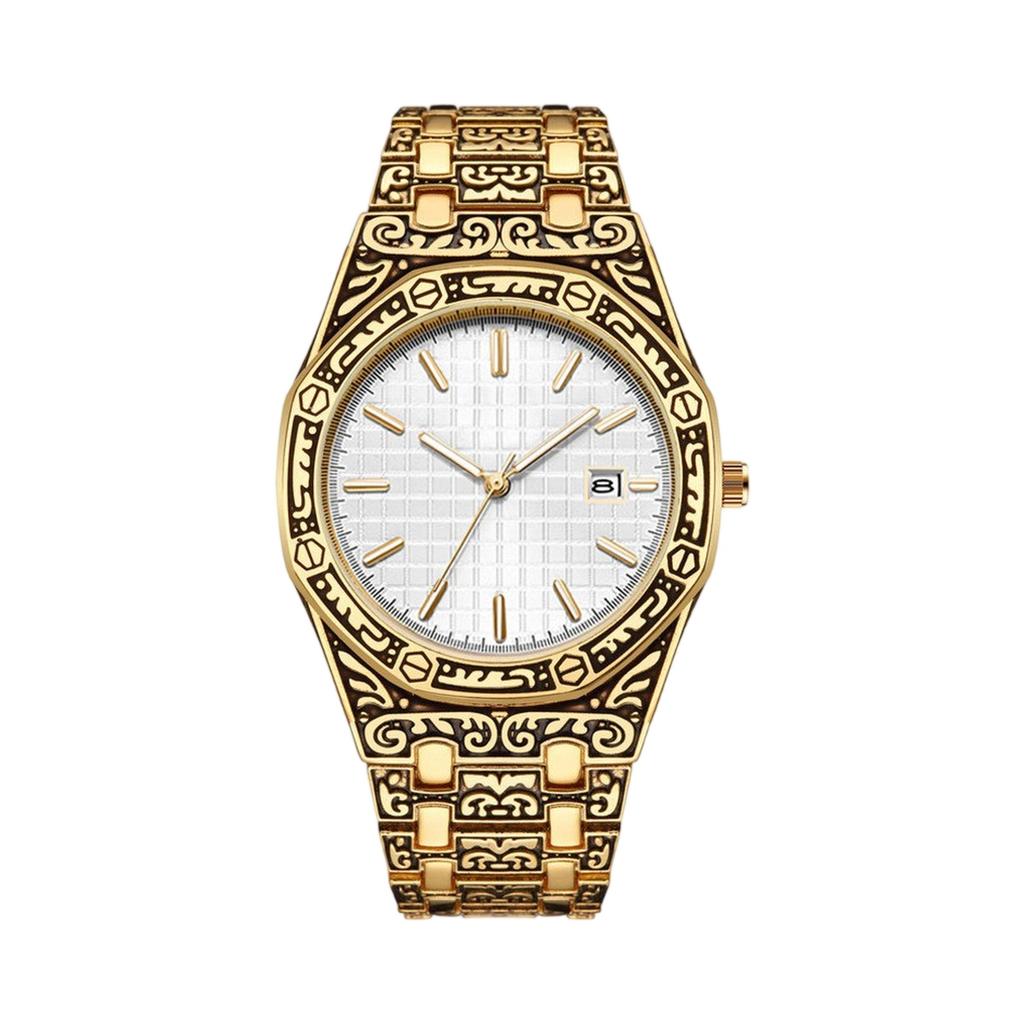 Ceas cu curea de ceas la modă de afaceri din piele pentru bărbați pentru cadou