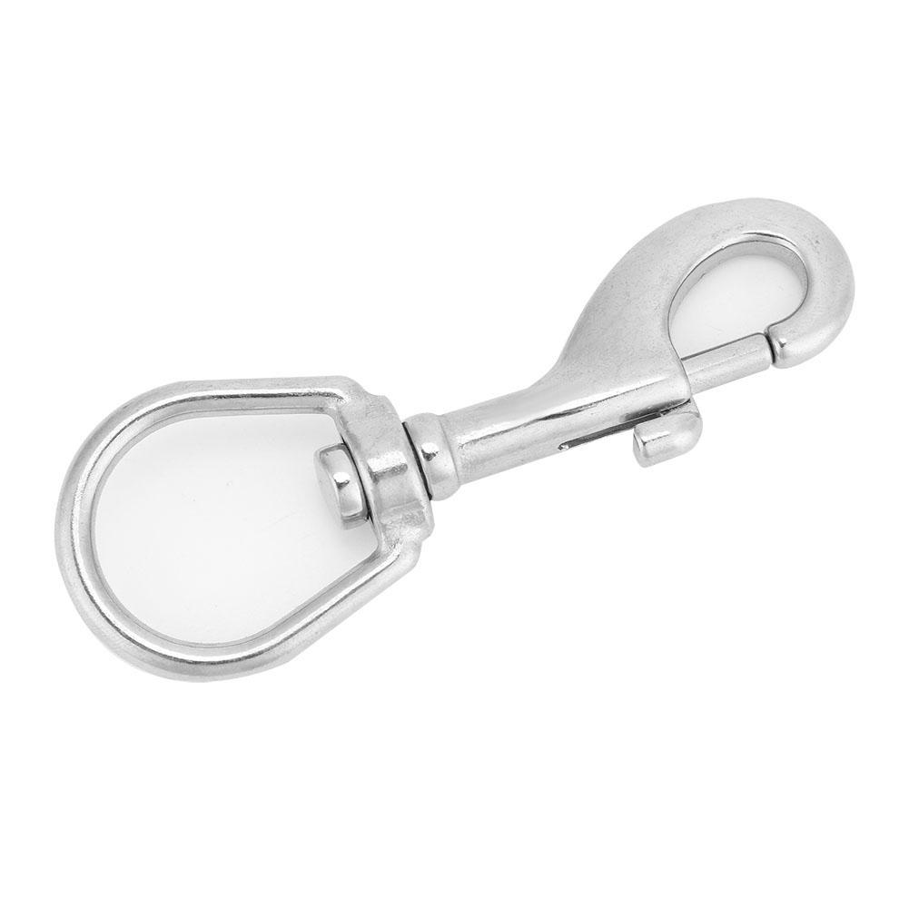 316 Stainless Steel Single Head Hook Eye Snap Diving Accessory (75MM, White)