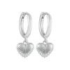 925 Silver Needle Vintage Geometric Pendant Earrings Round/Square/Shell Earrings for Women Fashion Jewelry Pendientes