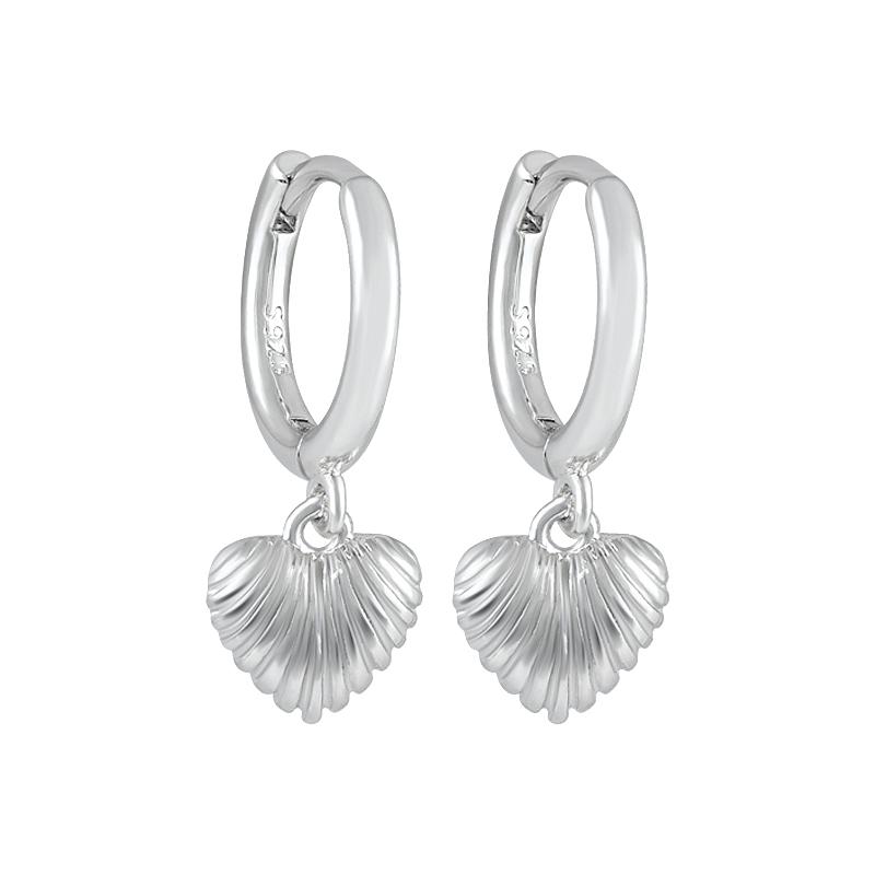 925 Silver Needle Vintage Geometric Pendant Earrings Round/Square/Shell Earrings for Women Fashion Jewelry Pendientes