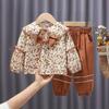 Costum pentru petrecere a timpului liber de primăvară și toamnă pentru copii Îmbrăcăminte pentru copii Seturi din trei piese Toamnă fetiță Costum pentru bebeluși Haine pentru bebeluși fată