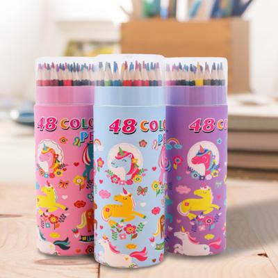12/18/24/36/48Pcs Colored Pencil Presharpened Soft Core Student Stationery Drawing Pencil for Kindergarten