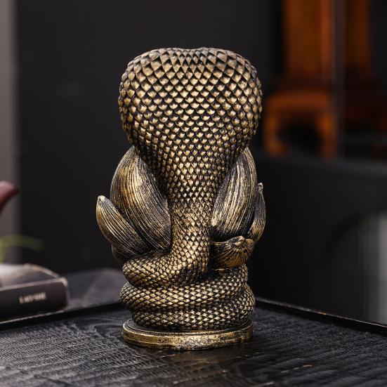 Skull Snake Incense Burner Holder Backflow Waterfall Cone Incense Holder Zen Skeleton Incense Burner for Home Bedroom Yoga Aromatherapy Relaxation