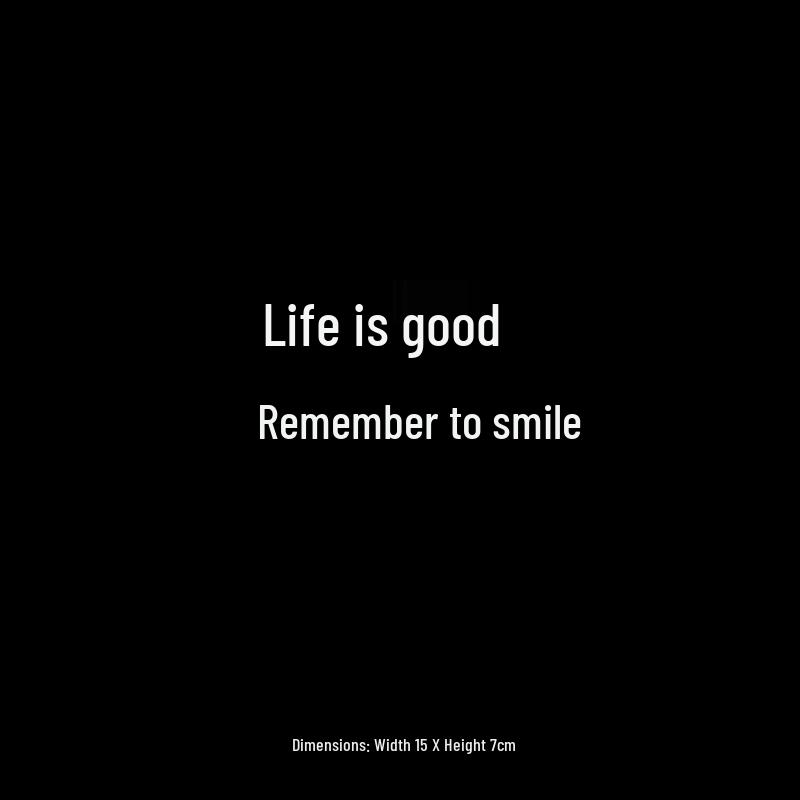 Remember to Smile Rear Windshield Sticker - Waterproof & Creative Text