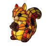 Rainbow Stained Glass Animal Night Light, USB Powered Retro Highland Cow/Koala/Squirrel Resin Lamp for Bedroom, Desk, Home Decor
