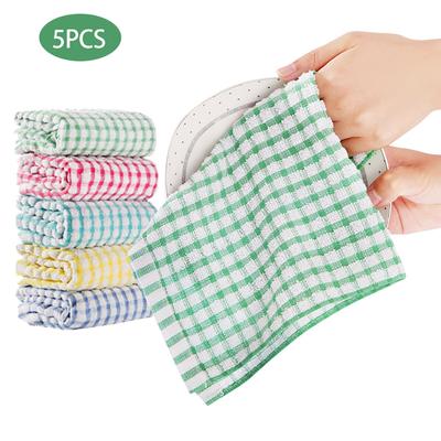 Lot de 5 torchons de cuisine en coton pour laver la vaisselle