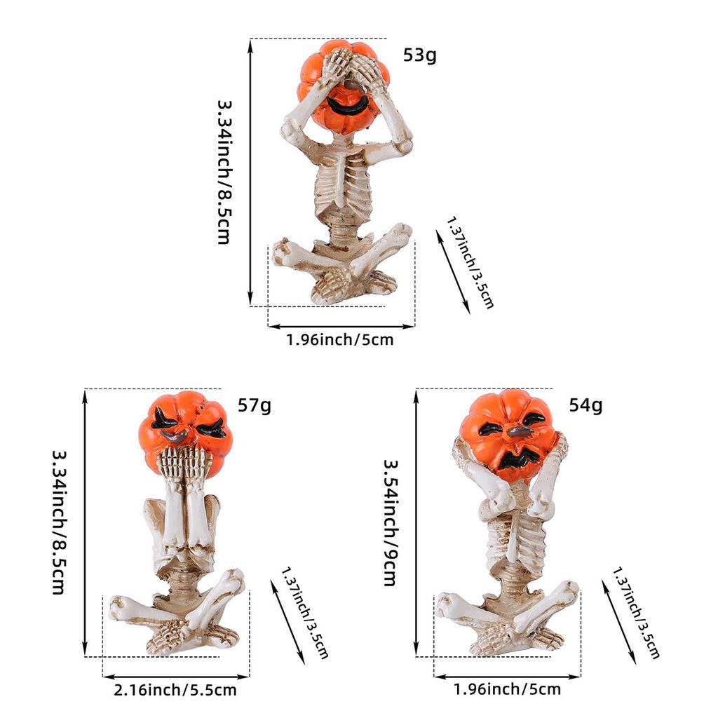 Meditasjon Yoga Gresskarhode Skalledukke Ornament Hjem Halloween Skrekkdukke Arrangement Scenerekvisitter