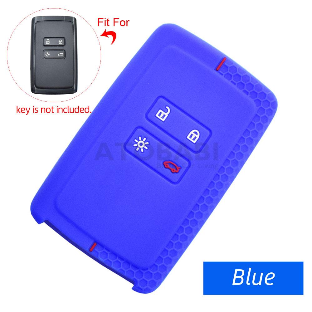Silicone Car Key Case For Renault Kadjar Captur Koleos 2 Clio Espace 5 Master Talisman Scenic 4 Smart Remote Protect Cover Skin