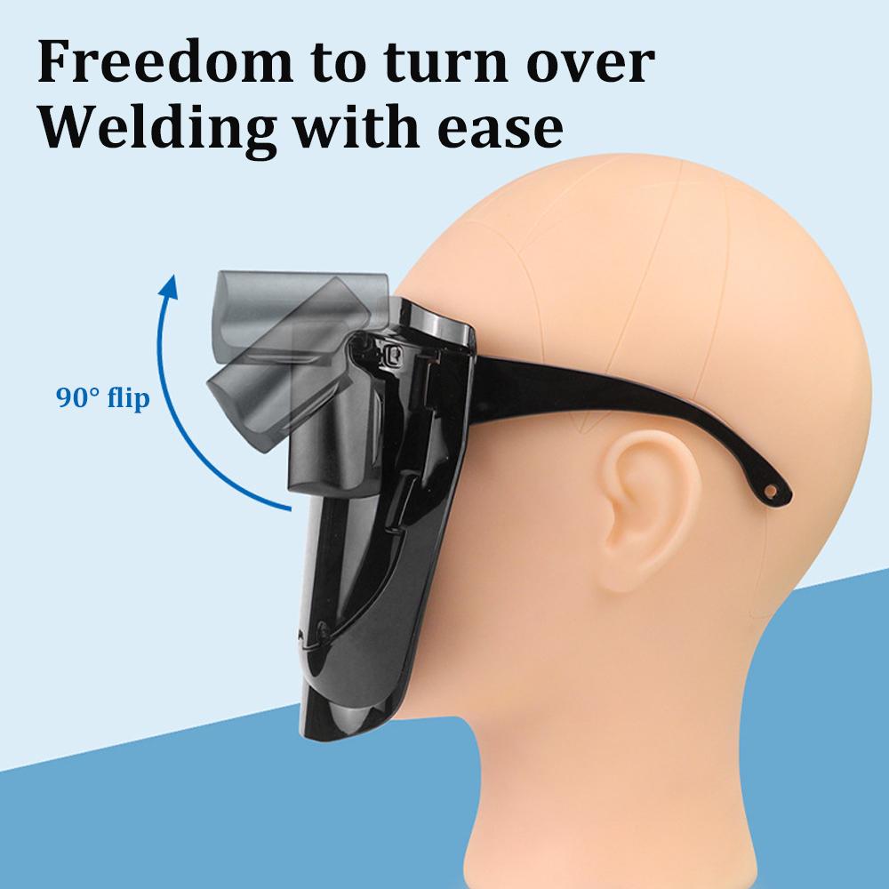 Schweißmaske mit automatischer Verdunkelung für Lichtbogenschweißen, Schleifen, Schneiden, Solarstrom, Schweißmaske, Echtfarblinse, große Sicht, Schweißhelm