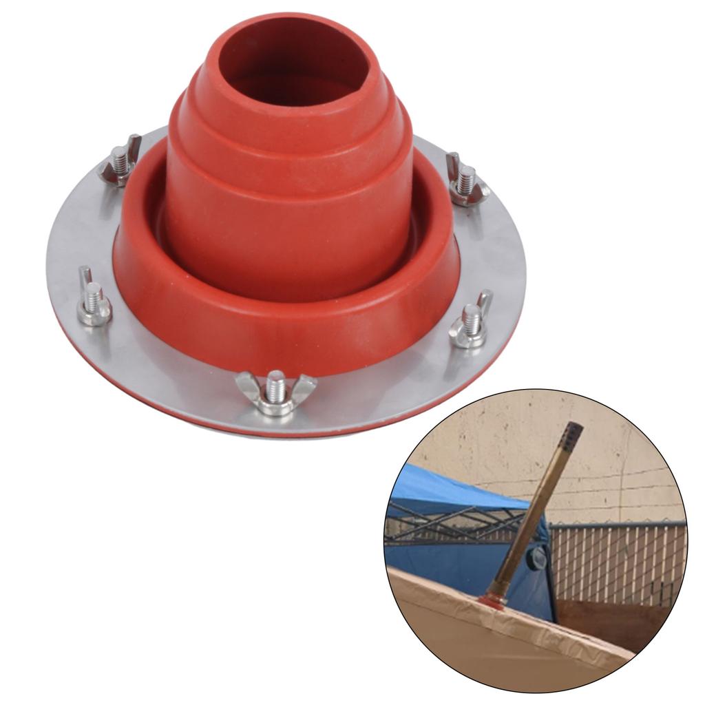 Silicone Tent Stove Jack Hot Tent Stove Chimney Heat Resistant Pipe High Temp Stove Jack Outdoor Camping Accessories