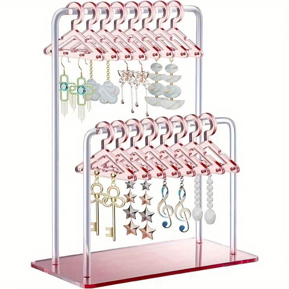 Organizer na biżuterię 16 szt. wieszaków w kształcie wieszaka na ubrania, stojak na kolczyki dla kobiet i dziewcząt