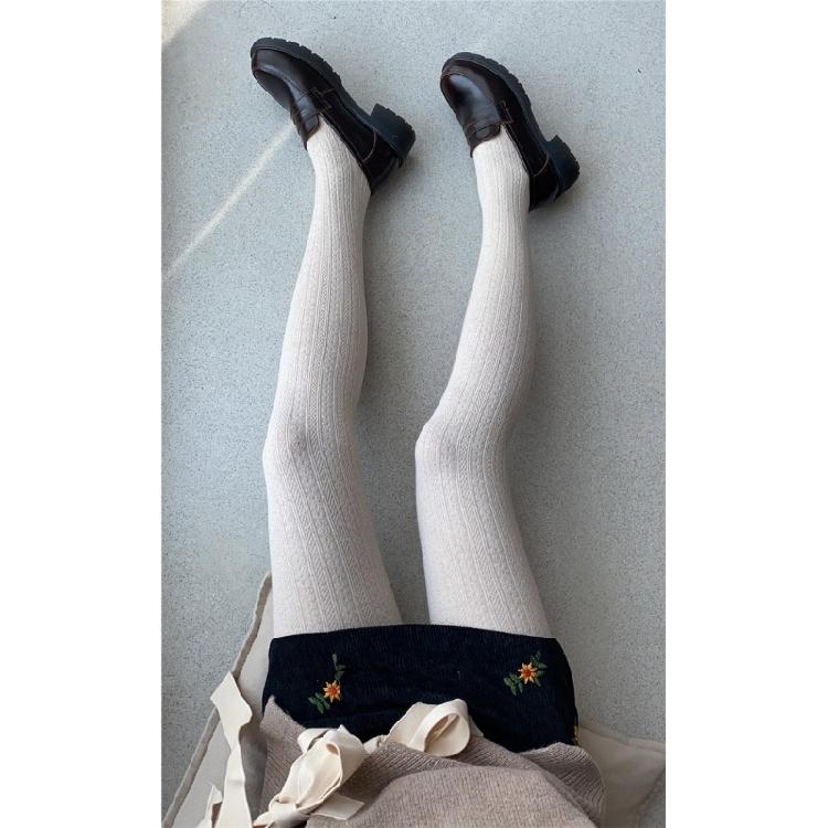 Tjocka Kabelstickade Tights för Kvinnor Hög Elasticitet Vinter Leggings Mjuk Bomull Värmande Design Varm Bekväm Passform Strumpbyxor
