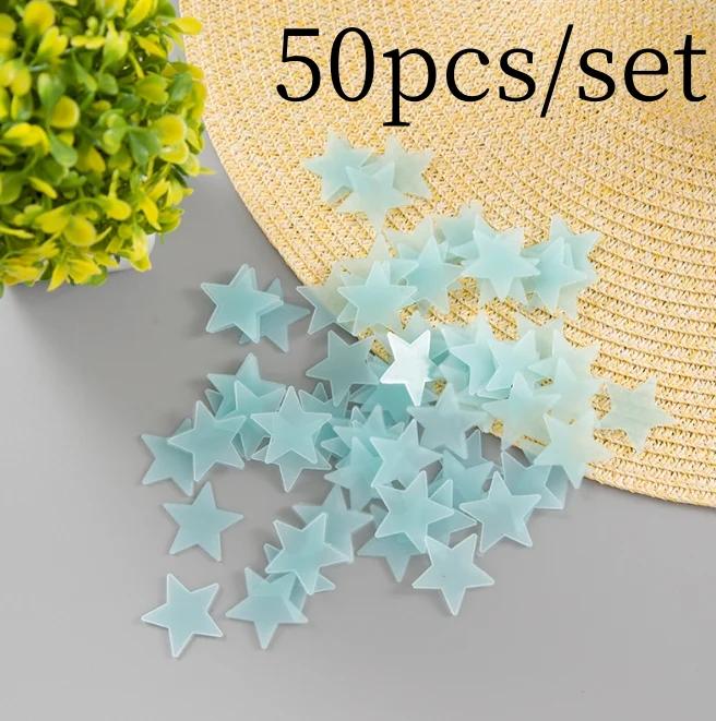 

50 pcs Luminous Fluorescent Wall Stickers 3D Stars Glow In The Dark Wall Stickers For Kids Baby Room Bedroom Ceiling Home Decor