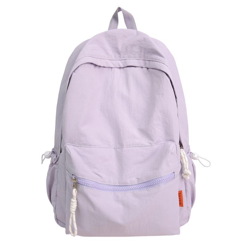 Travel Backpack Schoolbag Girl High School Student Korean Style Travel Solid Color Junior High School Commuting Backpack