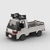 MOC City Racing Pickup Truck ACTY Van Kostky Championed Stavebnice Vozidlo Kostky Vzdělávací Hračky Modulární Technologie