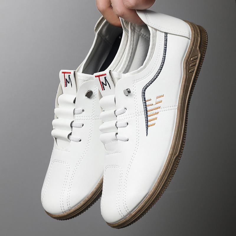 

Классическая мужская кожаная обувь, плоские легкие дышащие лоферы, летняя уличная обувь для ходьбы и вождения, повседневная обувь для мужчин, zapatos casuales hombre 39