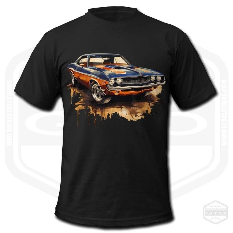1970 Challenger T-Shirt Men Retro 1 American Muscle Car Fan Art S