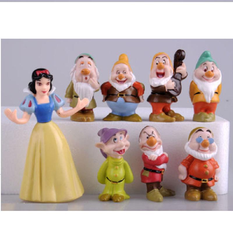Charming 8pcs Pvc Princess Snow White And The Seven Dwarfs Action Figure Toy Set
