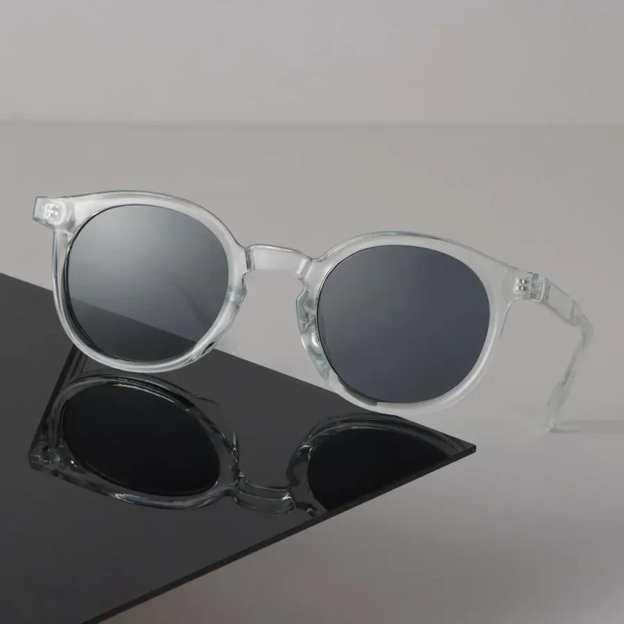 Luxury Sunglasses Women Men Round Mirror Lens Brand Designer Black Sun Glasses Trendy Eyewear Unisex Sexy Cool