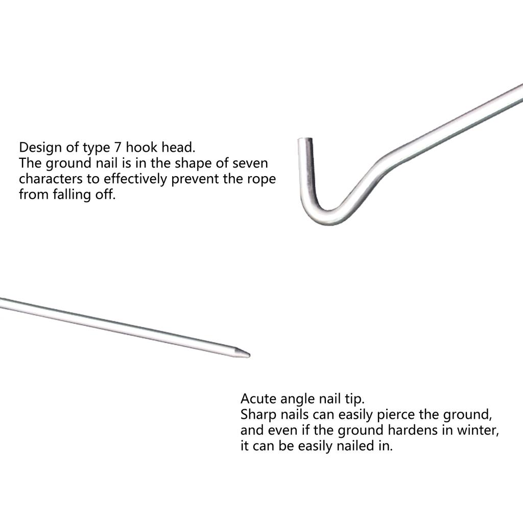 Tent Nails Aluminum Alloy Ground Nails Camping Rock Bottoms Ground Anchors Tent Accessory For Outdoor Camping Tent Peg
